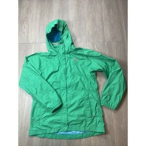 The North Face Hooded HyVent Rain‎ Jacket Girl's Size XL 18 Green Full Zip